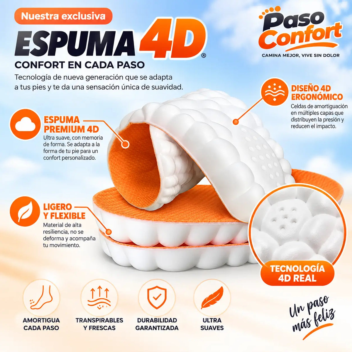 PASO CONFORT PAGAS 1 PAR RECIBES 2