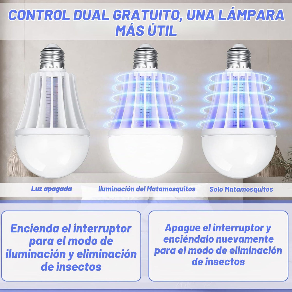 Bombillo MataMosquito 2 En 1