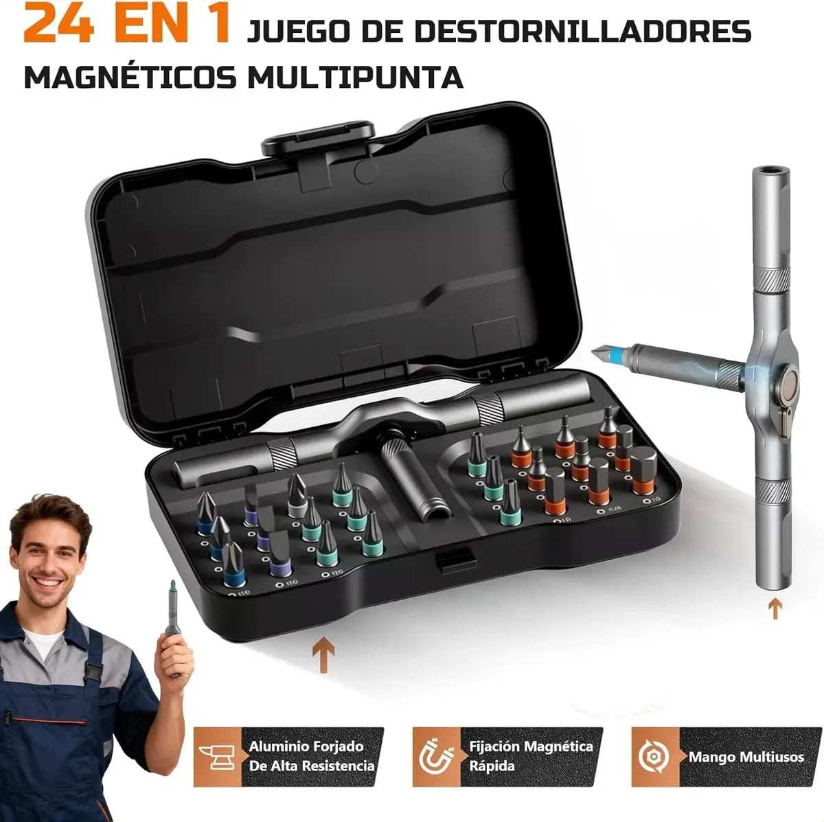 T MULTIFUNCIONAL DE TRINQUETE - La Herramienta 24 En 1 Que Se Adapta A Cualquier Espacio