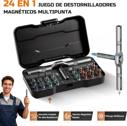 T MULTIFUNCIONAL DE TRINQUETE - La Herramienta 24 En 1 Que Se Adapta A Cualquier Espacio