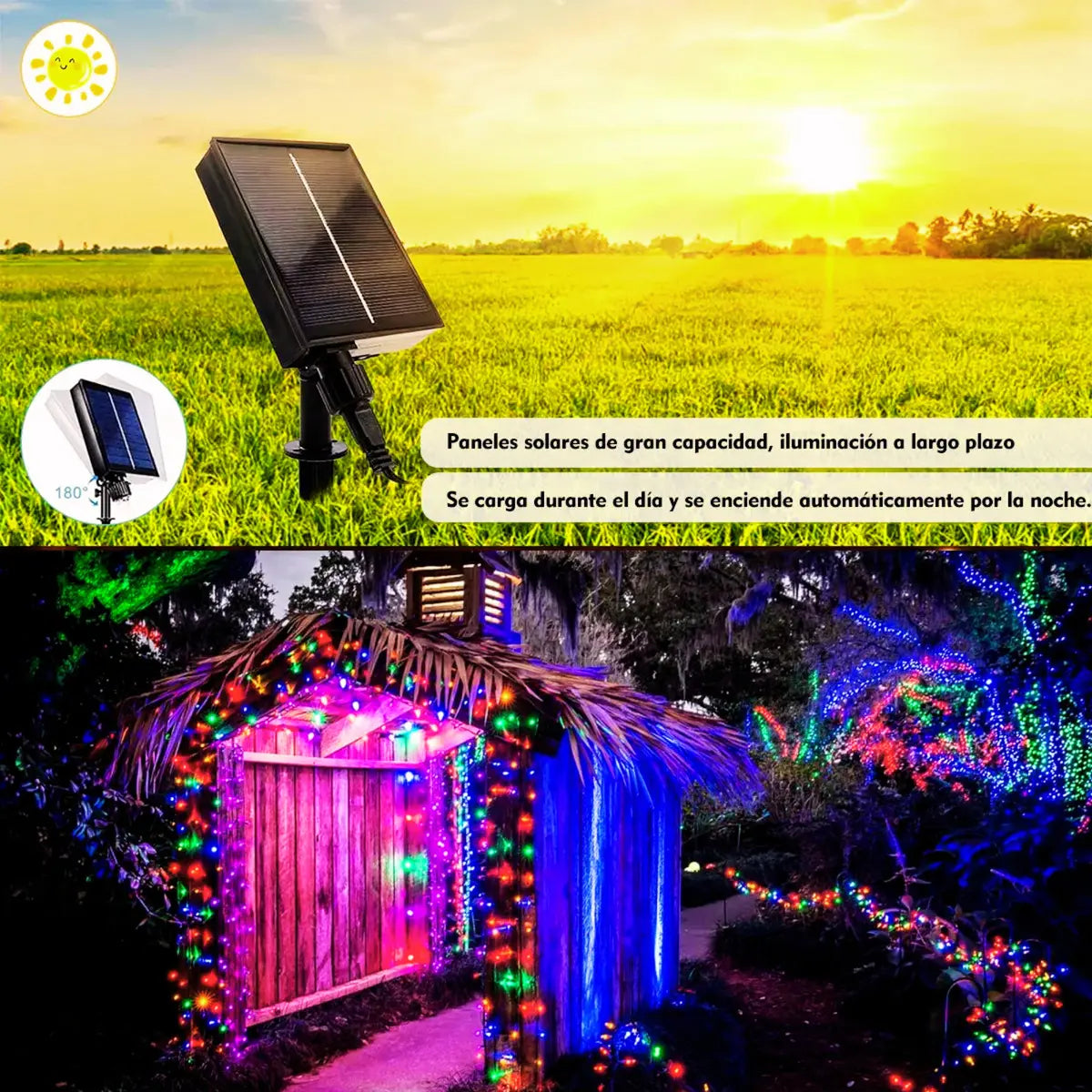 Luces Navidad Solar - 25 Metros